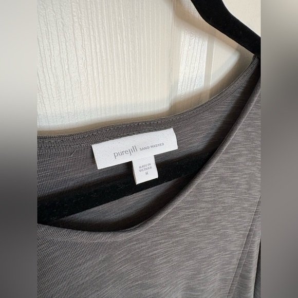 Pure Jill Sand-Washed Slub Knit Midi Dress – Size M – Effortless Coastal Chic - Picture 7 of 13